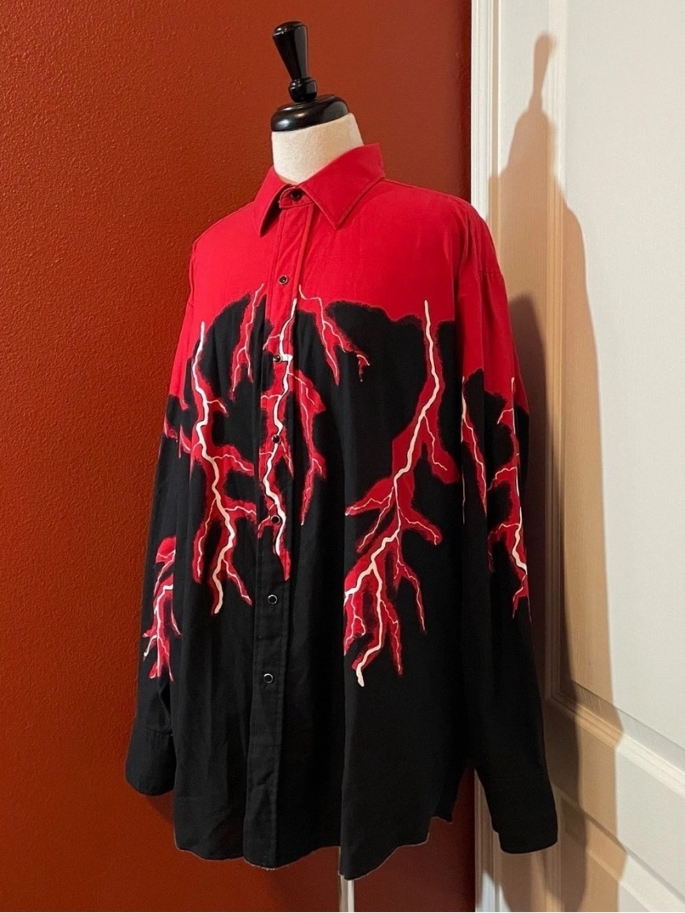 Panhandle Slim Men’s Vintage Brooks & Dunn Lightning Pearl Snap Cowboy Shirt
